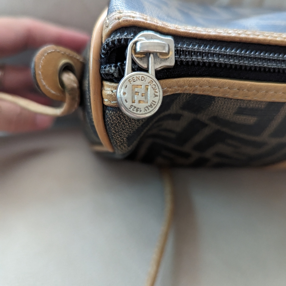 Fendi Brown and Black Zucca Crossbody Bag - Picture 10 of 15